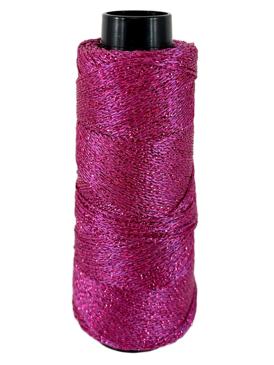 A pink cone of Lincatex Gold Rush yarn