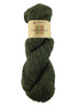 A green skein of Plymouth Homestead yarn