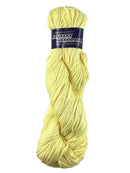 A yellow skein of Plymouth Fantasy Naturale yarn