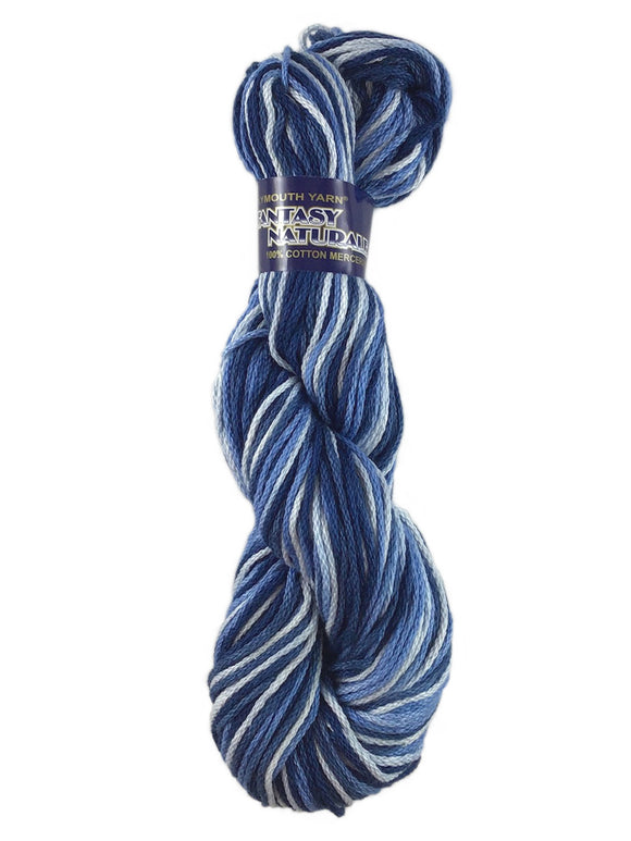 A blue mix of Plymouth Fantasy Naturale yarn