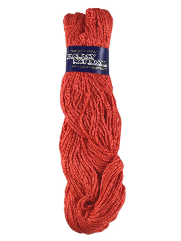 An orange skein of Plymouth Fantasy Naturale yarn