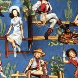 Atenti Blue Western Themed Accessories Pouch