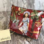 Atenti Red Western Themed Accessories Pouch
