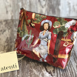 Atenti Red Western Themed Accessories Pouch
