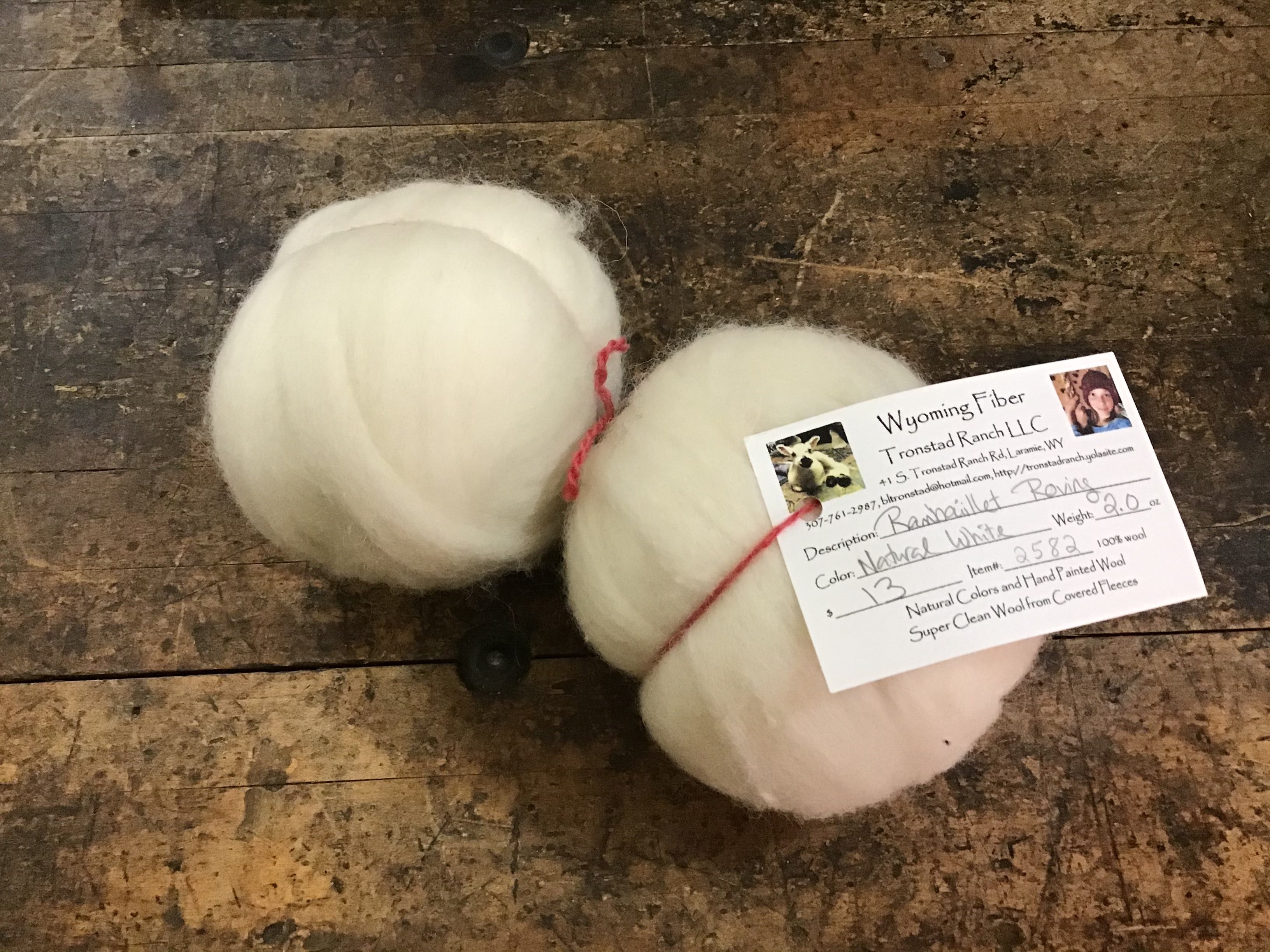 Tronstad Ranch White Rambouillet Roving-3