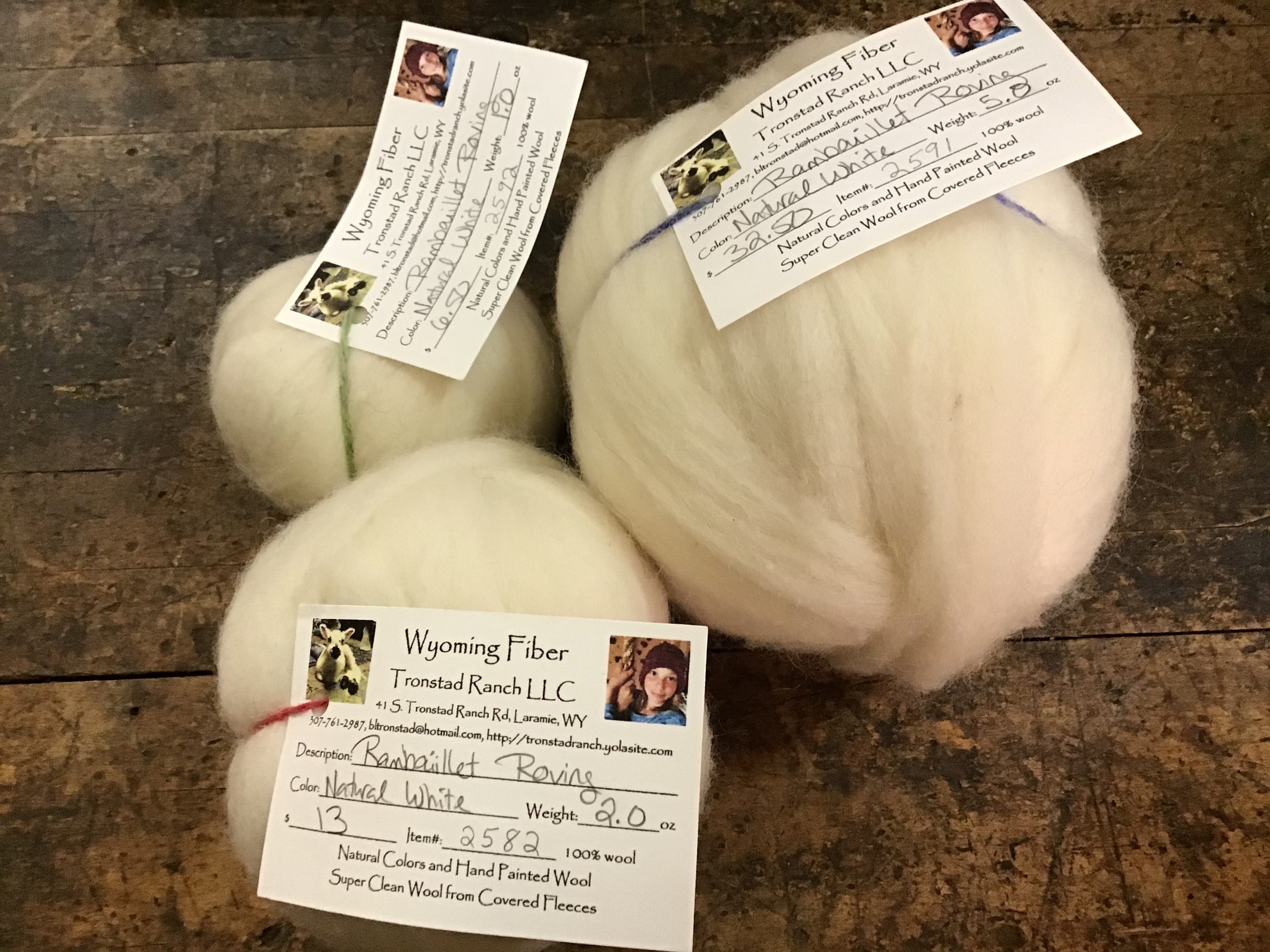 Tronstad Ranch White Rambouillet Roving-1