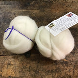Tronstad Ranch Natural White Border Leicester x Teeswater Roving