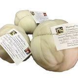 Tronstad Ranch Natural White Border Leicester x Teeswater Roving