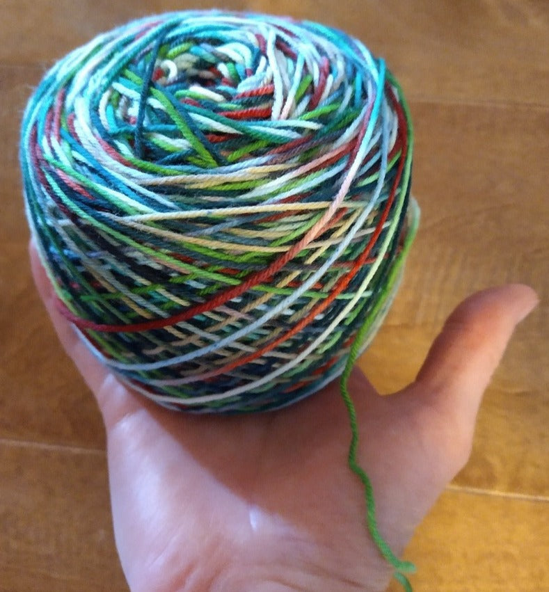 A photo of a wound ball of yarn