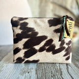 Atenti pouch in cowhide fabric