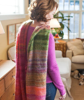 Color Play Mohair Scarf & Wrap by Churchmouse Yarns