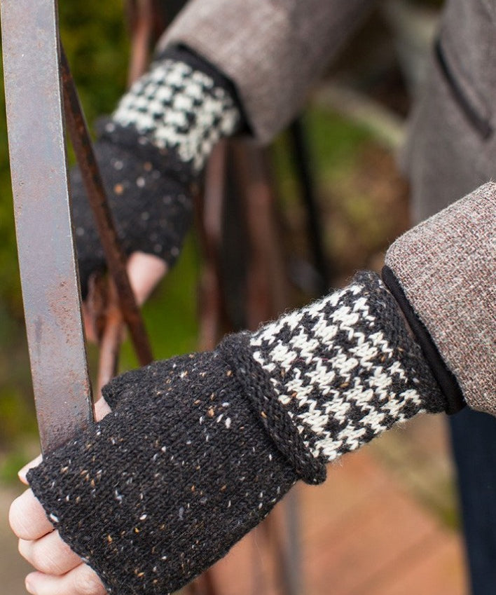 Person wearing mittens