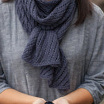Woman wearing scarf