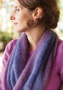 Woman wearing mohair cowl