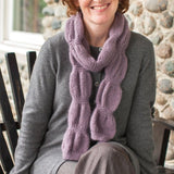 Woman wearing mohair scarf