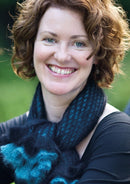 Woman wearing mohair scarf