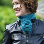 Woman wearing mohair scarf