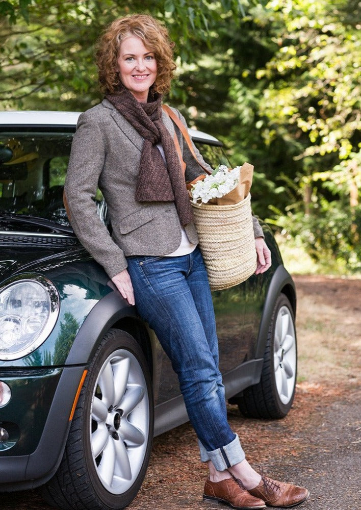 Woman wearing scarf