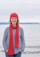Woman wearing hat and scarf