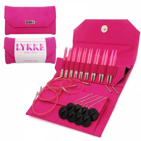 Lykke Blush 3.5" Interchangable Knitting Needle Set