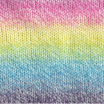 A bright rainbow mix of Plymouth Encore Colorspun yarn
