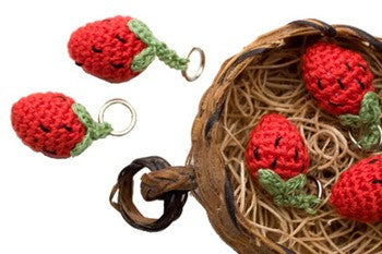 Lantern Moon crocheted Strawberry Stitch Markers