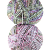 A colorful skein of James C. Brett Marble Chunky yarn