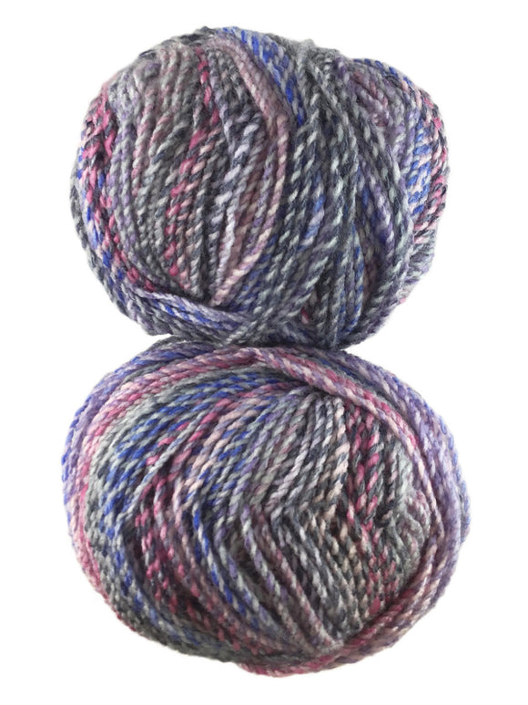 A colorful skein of James C. Brett Marble Chunky yarn