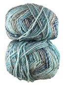A colorful skein of James C. Brett Marble Chunky yarn