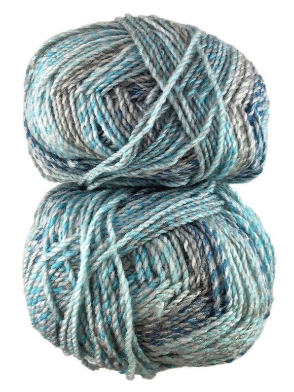 A colorful skein of James C. Brett Marble Chunky yarn