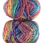 A colorful skein of James C. Brett Marble Chunky yarn