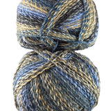 A colorful skein of James C. Brett Marble Chunky yarn