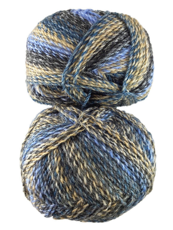 A colorful skein of James C. Brett Marble Chunky yarn