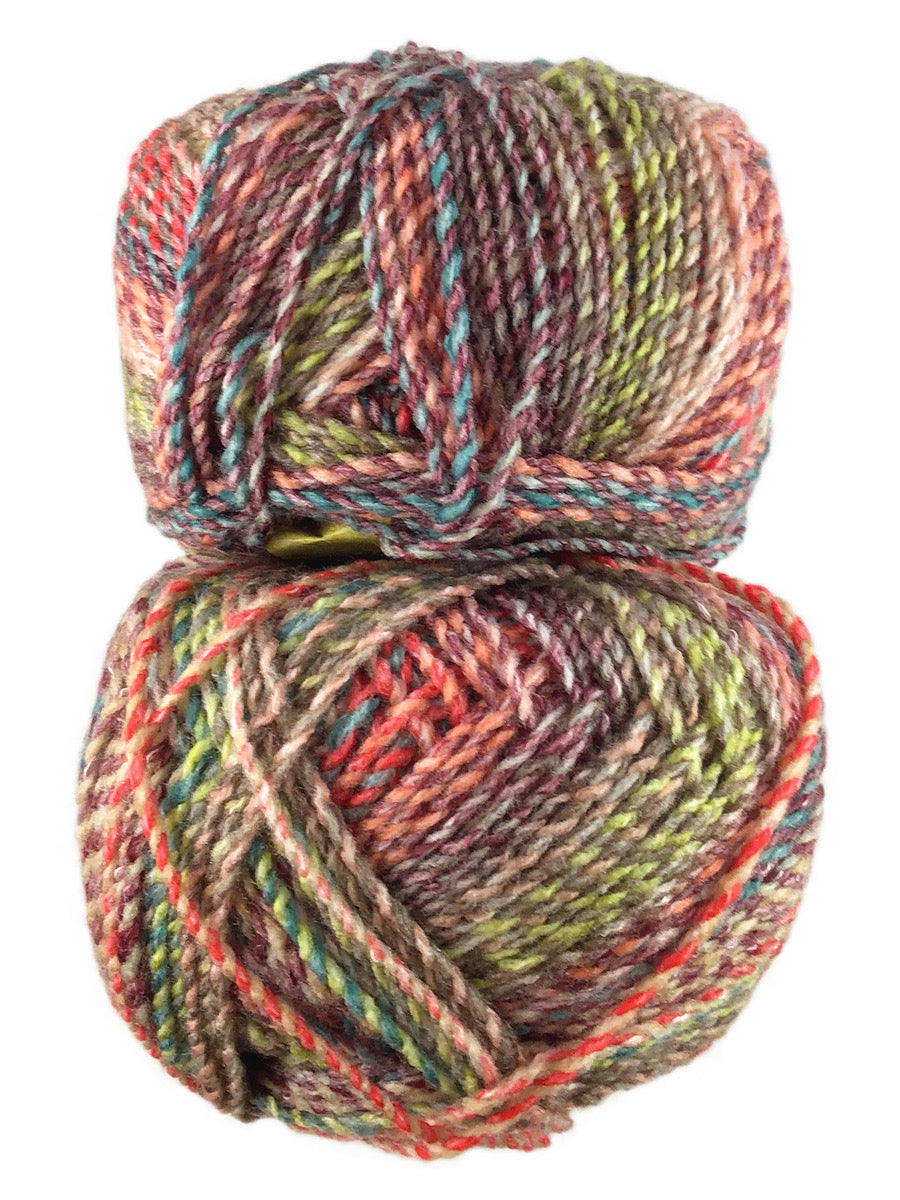 A colorful skein of James C. Brett Marble Chunky yarn