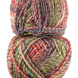A colorful skein of James C. Brett Marble Chunky yarn