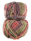 A colorful skein of James C. Brett Marble Chunky yarn