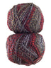 A colorful skein of James C. Brett Marble Chunky yarn