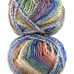 A colorful skein of James C. Brett Marble Chunky yarn