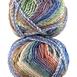 A colorful skein of James C. Brett Marble Chunky yarn