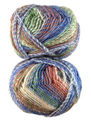 A colorful skein of James C. Brett Marble Chunky yarn