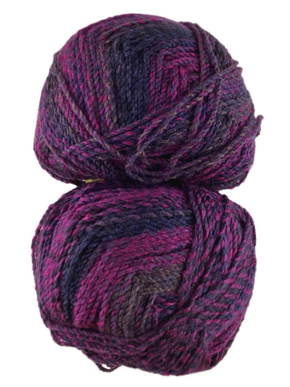 A colorful skein of James C. Brett Marble Chunky yarn