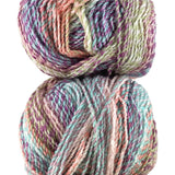 A colorful skein of James C. Brett Marble Chunky yarn