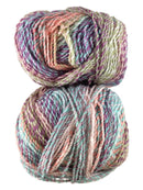 A colorful skein of James C. Brett Marble Chunky yarn