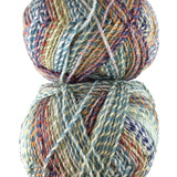 A colorful skein of James C. Brett Marble Chunky yarn