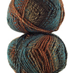 A colorful skein of James C. Brett Marble Chunky yarn
