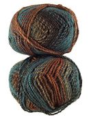 A colorful skein of James C. Brett Marble Chunky yarn