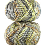 A colorful skein of James C. Brett Marble Chunky yarn