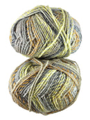 A colorful skein of James C. Brett Marble Chunky yarn