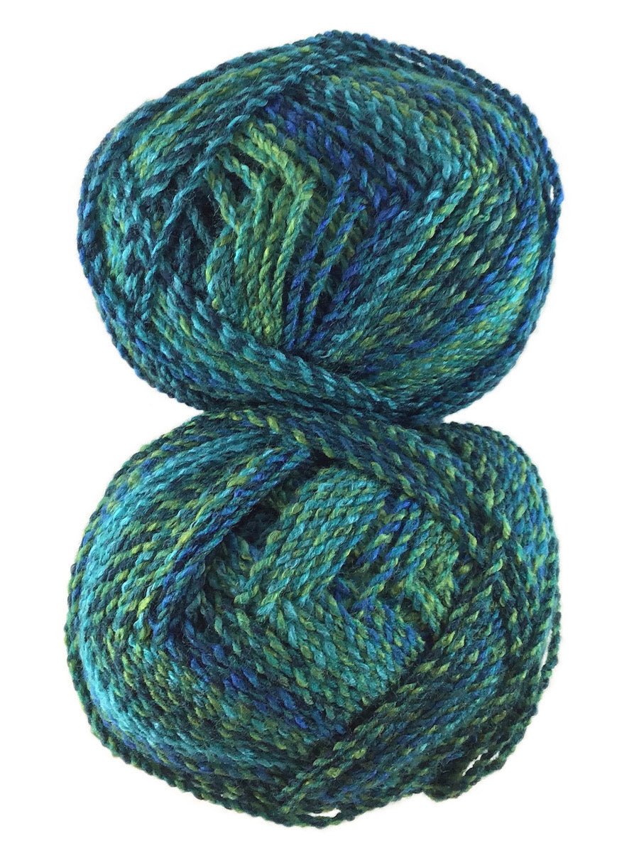 A colorful skein of James C. Brett Marble Chunky yarn