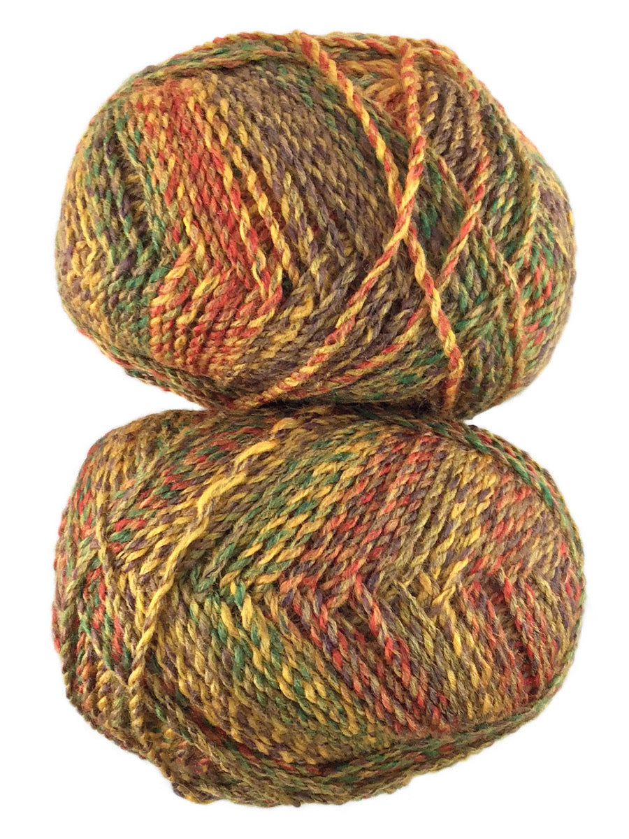 A colorful skein of James C. Brett Marble Chunky yarn